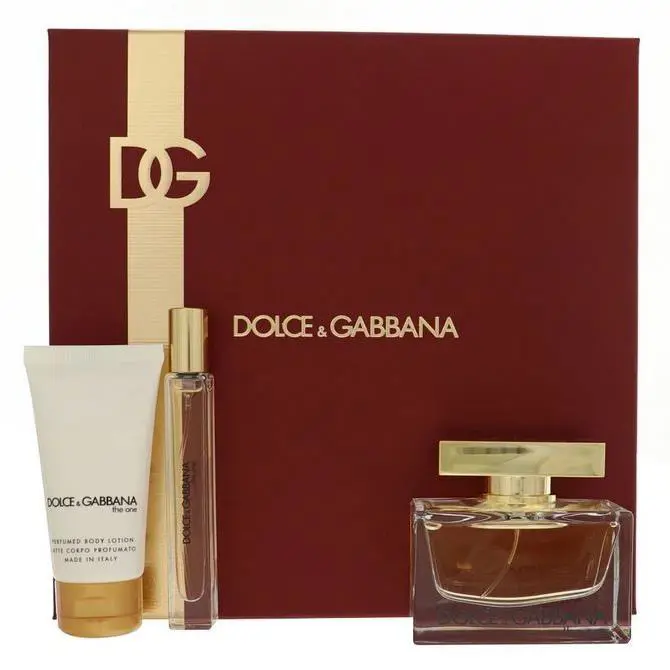 Dolce Gabbana The One For Women 3 Pcs Gift Set 2.5 oz Edp Spray + Body Lotion