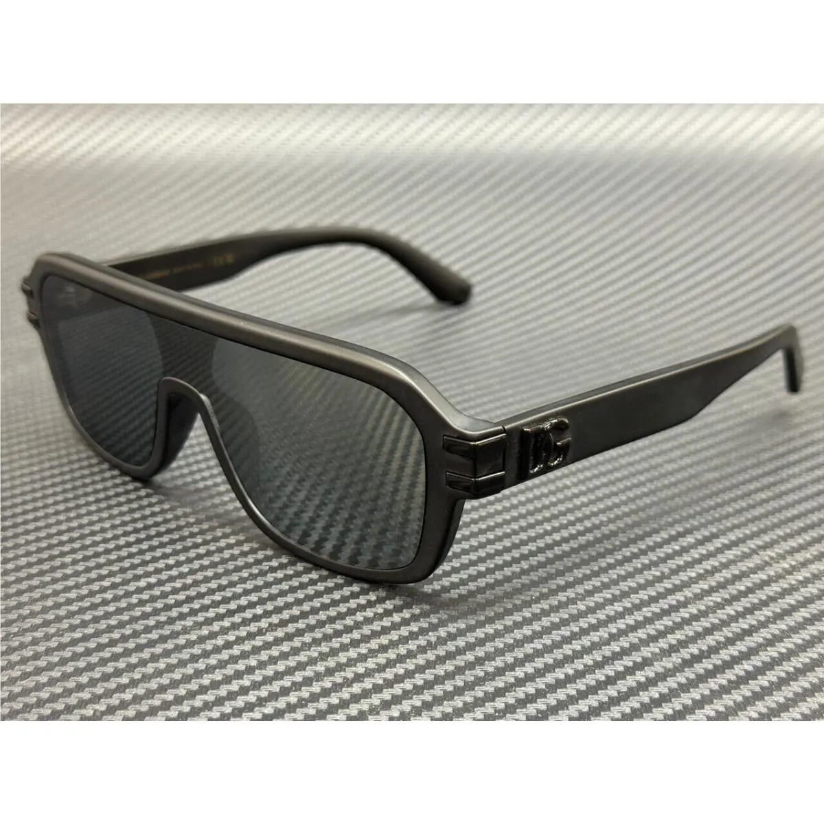 Dolce Gabbana DG4507 25256G Matte Black Mirror Grey Men`s 65 mm Sunglasses