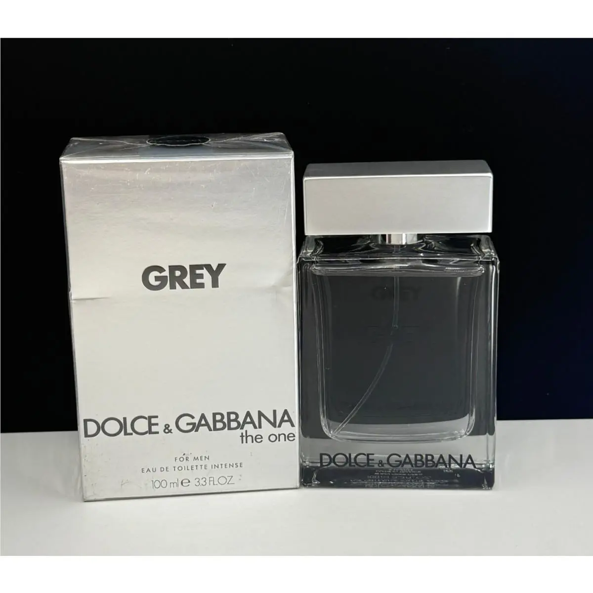 Dolce Gabbana Grey The One For Men Eau De Toilette Intense 3.3 oz Check Descr