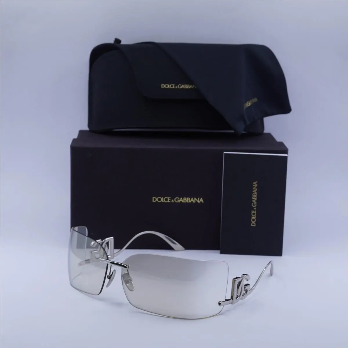 Dolce Gabbana DG2319 05/6G Silver/ivory Mirror 79-13-110 Sunglasses