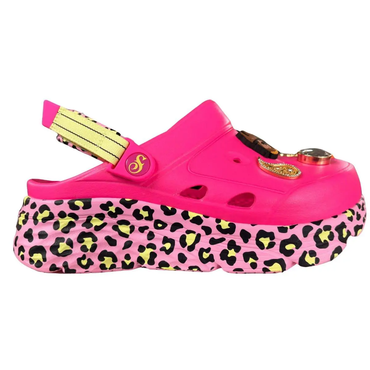 Skechers Women`s 186014 Snoop Dogg Foamies Purrfect Pink Leopard Cushion Clogs - Pink Leopard
