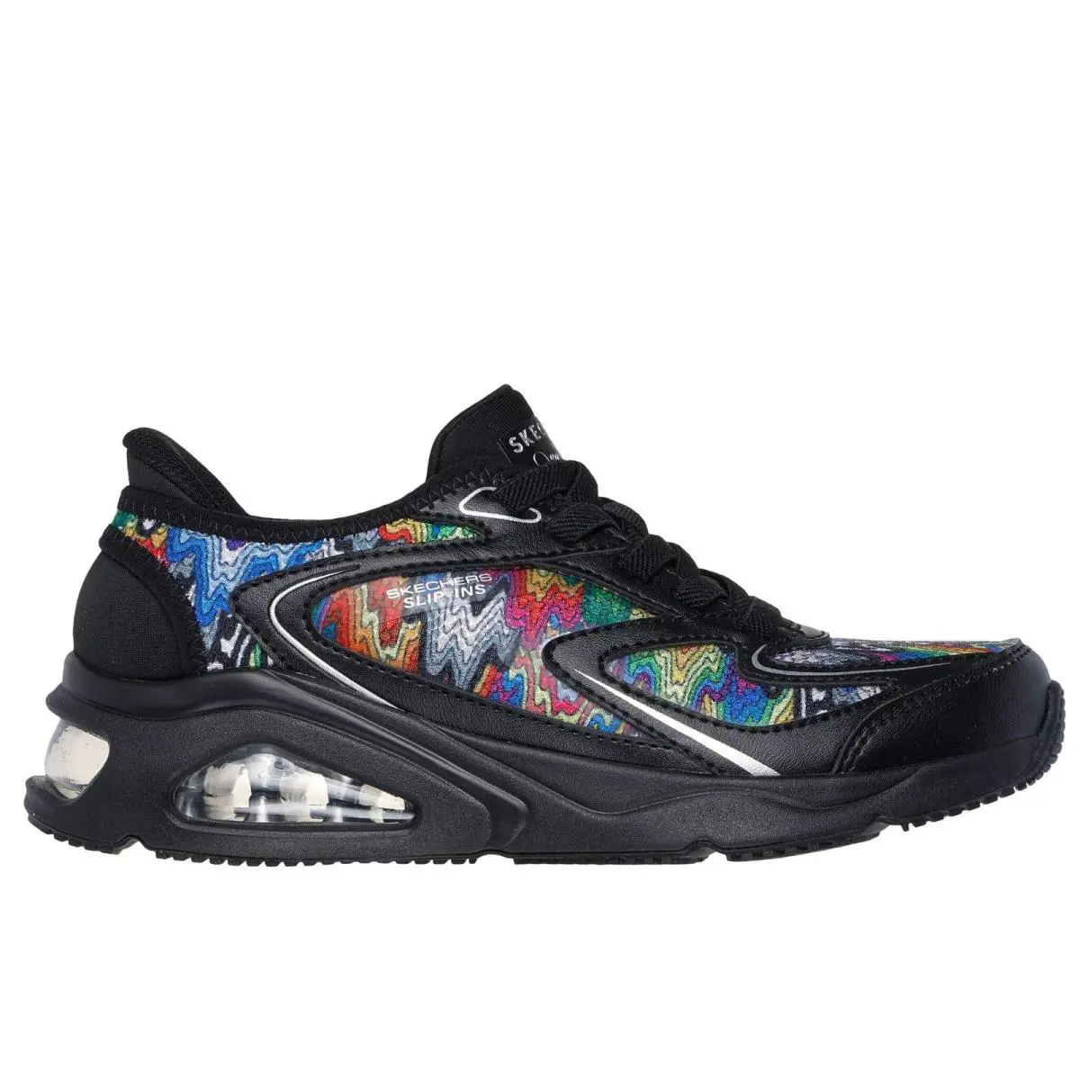 Skechers shoes - Jen Stark: Tres-Air Uno - Iris Drip - 177931-BBK - Black Multi, Exterior: Black Multi 0