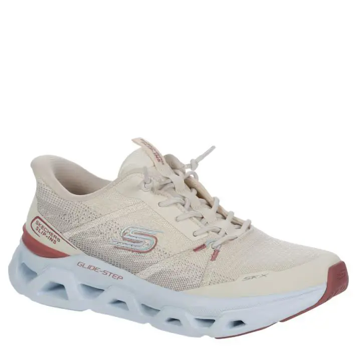 Skechers Womens Slip-ins Glide Step Altus Step Pro Running Walking Shoe Sneaker - Beige