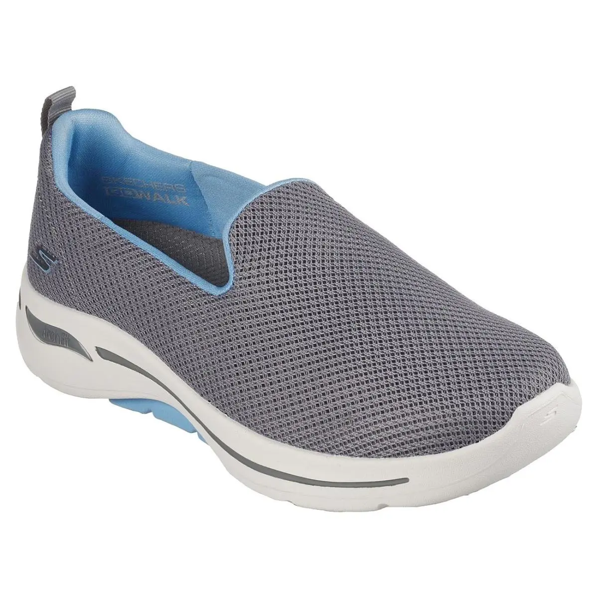 Skechers Go Walk Arch Fit-grateful 124401-GYBL Women 7 Gray Casual Shoe GBNC1071 - Gray