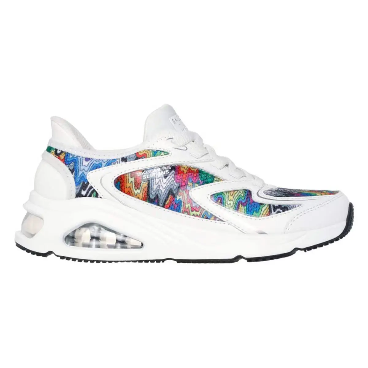 Skechers shoes - Jen Stark: Tres-Air Uno - Iris Drip - 177931-WMLT - White Multi, Exterior: Duraleather / Textile 0