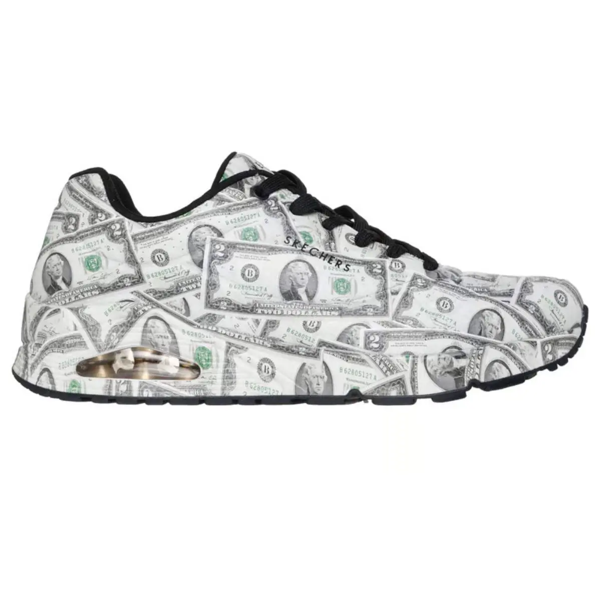 Skechers Men`s 183056 Uno-raining Money Green Casual Shoes - Green, Exterior: Green