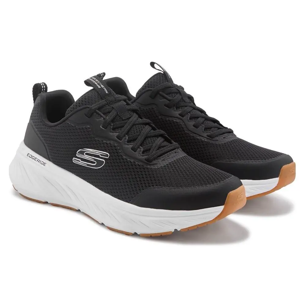 Skechers Edgeride Rekze Men`s Black Relaxed Fit Memory Foam Sneakers 14 M - Black