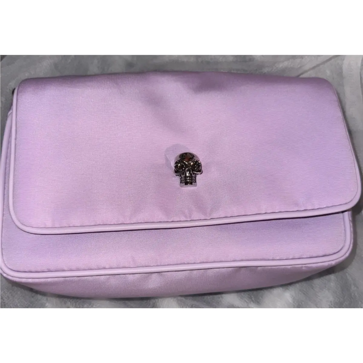 Alexander Mcqueen Skull Camera Crossbody Bag Lavender/purple Retail