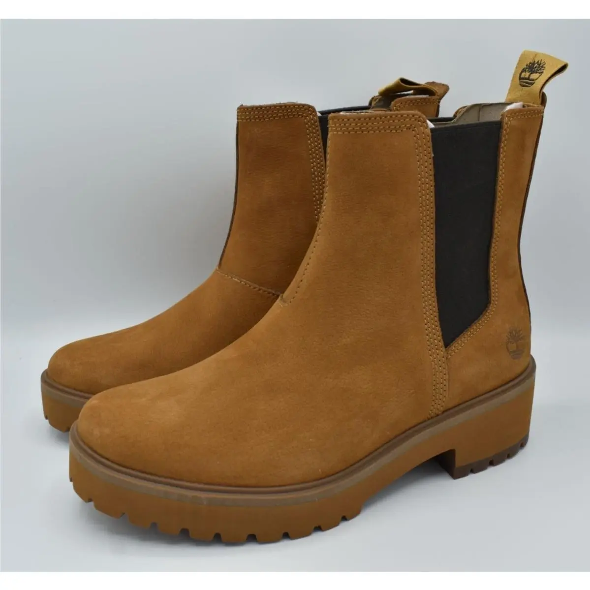 Timberland Womens Size 8.5 Carnaby Cool Wheat Nubuck Chelsea Shoes Boots