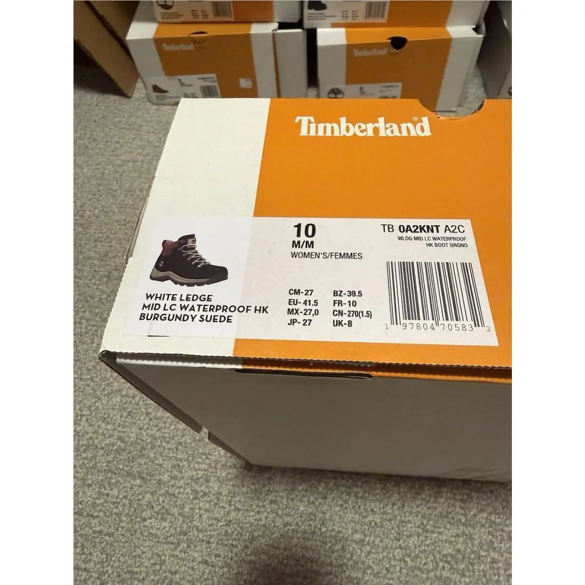 Timberland shoes - LC Waterproof HK - Waterproof - Tb0a2jnwf41 - burgundy (UPC: 197804705832) 5