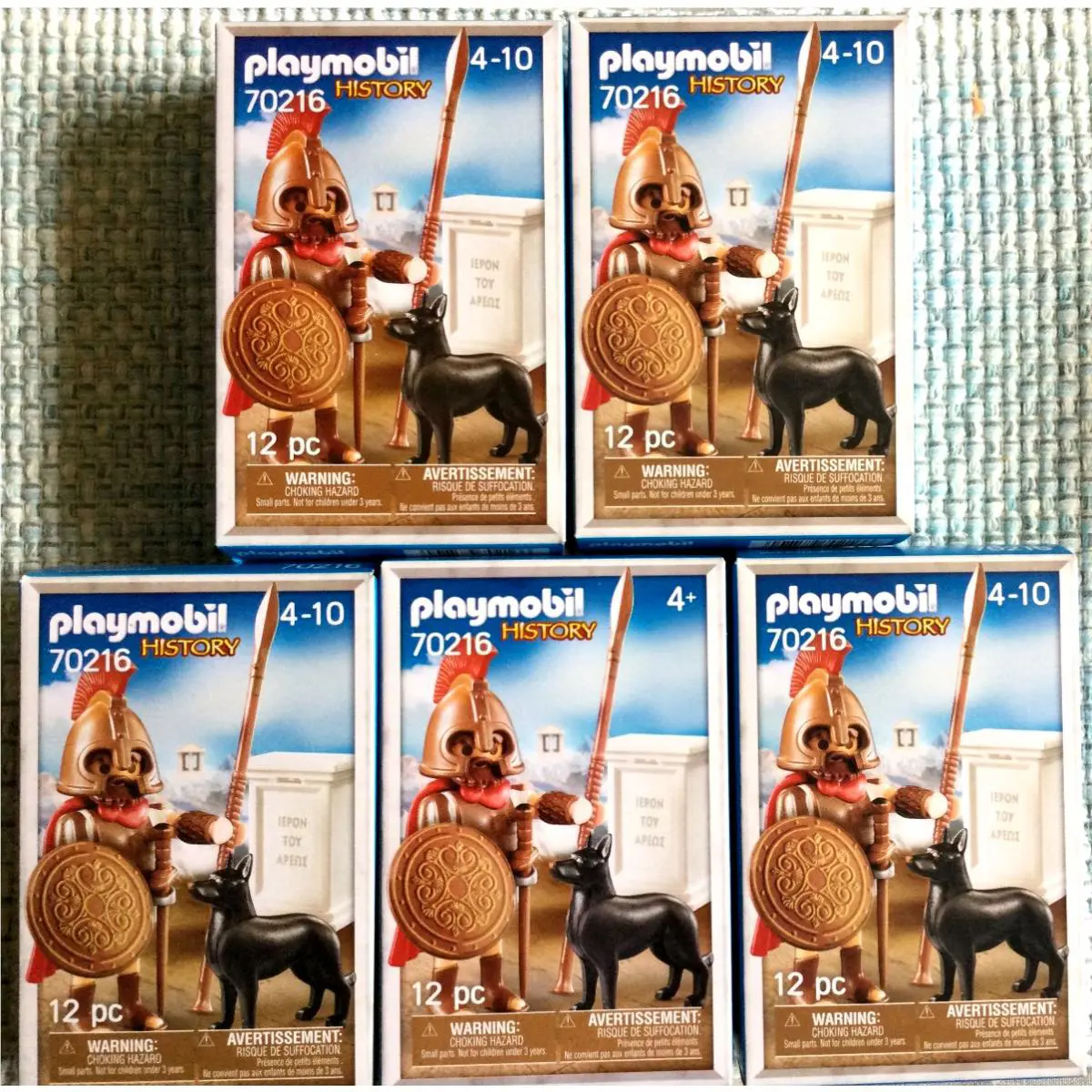Playmobil Aries Greek God Spartan with Dog Column Lot OF 5 Item 70216