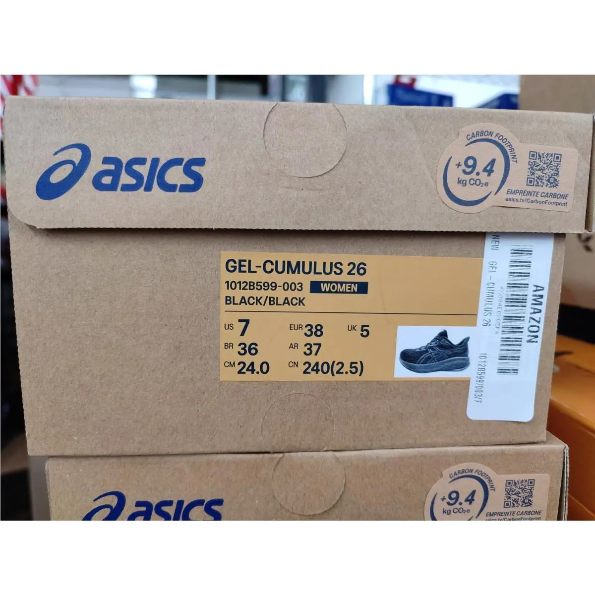 Asics Gel Cumulus 26 Triple Black W 7 - 1012B599-003