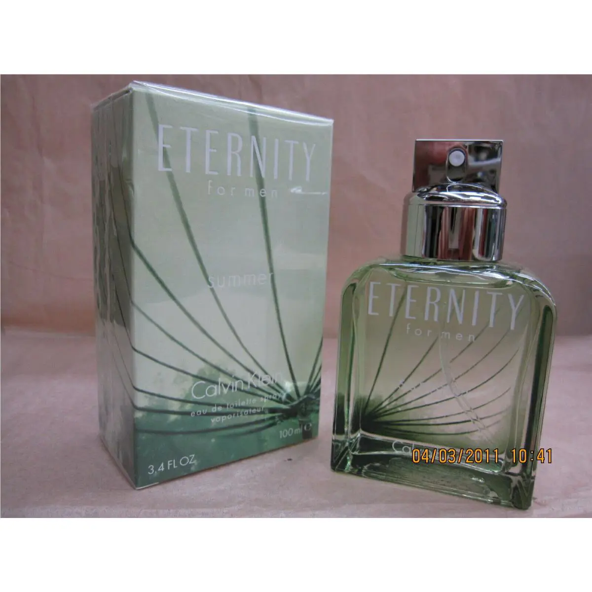 Eternity Men Summer 2011 by Calvin Klein 3.4 FL oz / 100 ML Edt Spray Box
