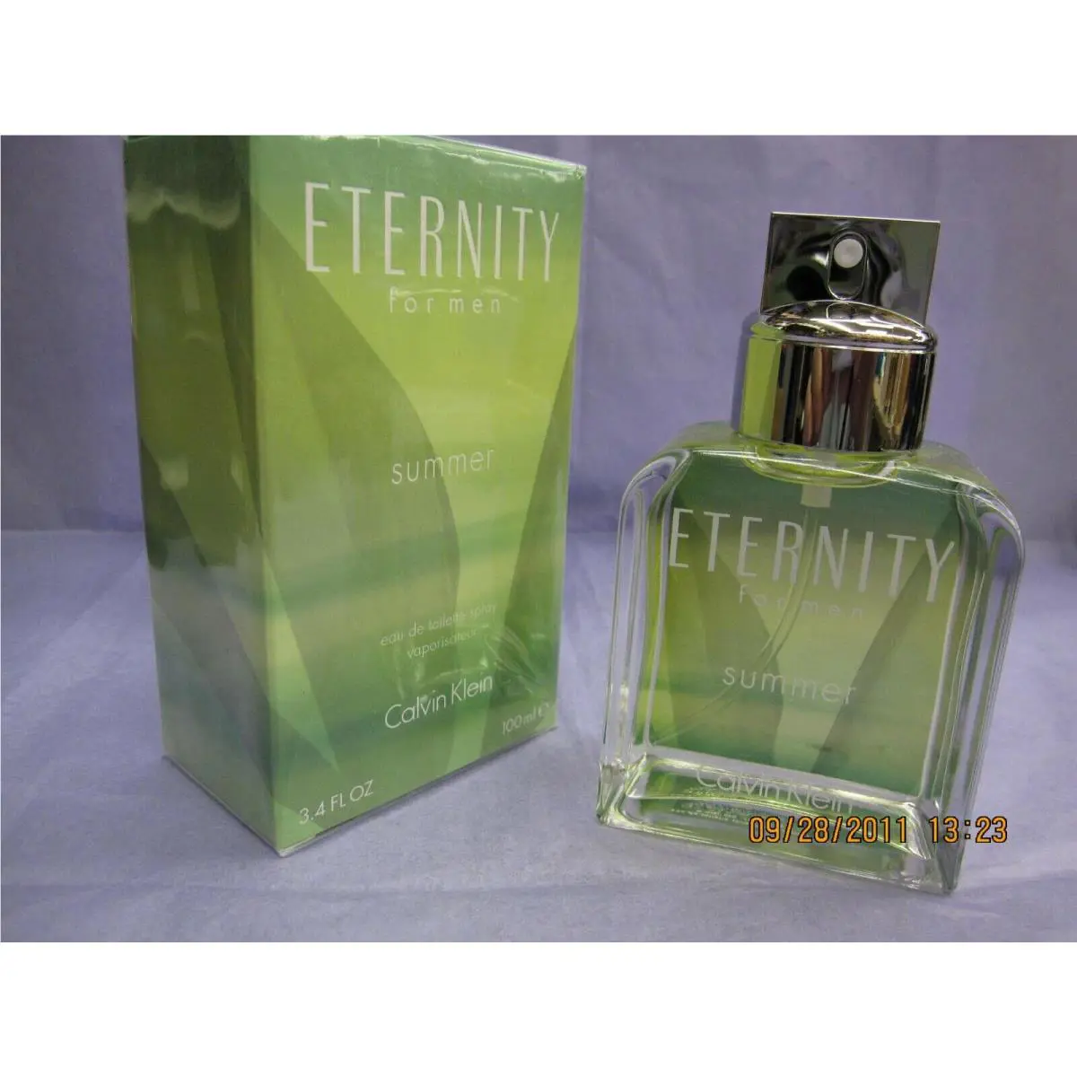 Eternity Men Summer 2009 by Calvin Klein 3.4 FL oz / 100 ML Edt Spray Box