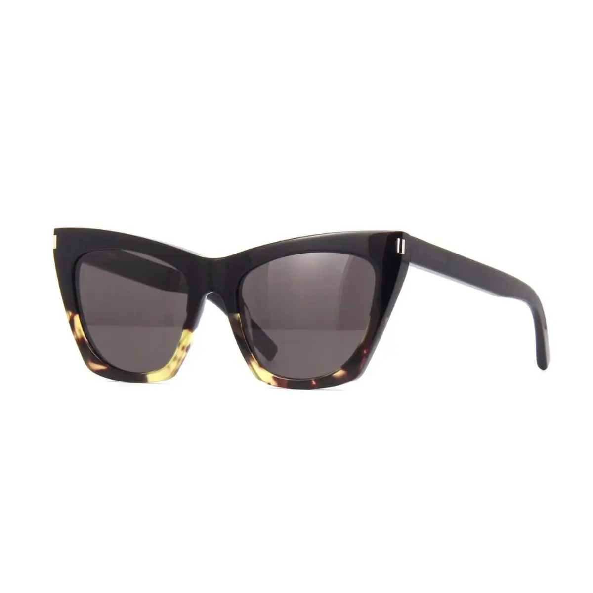Saint Laurent Kate SL 214 Black and Havana/grey 010 Sunglasses - Frame: Black And Havana, Lens: Grey