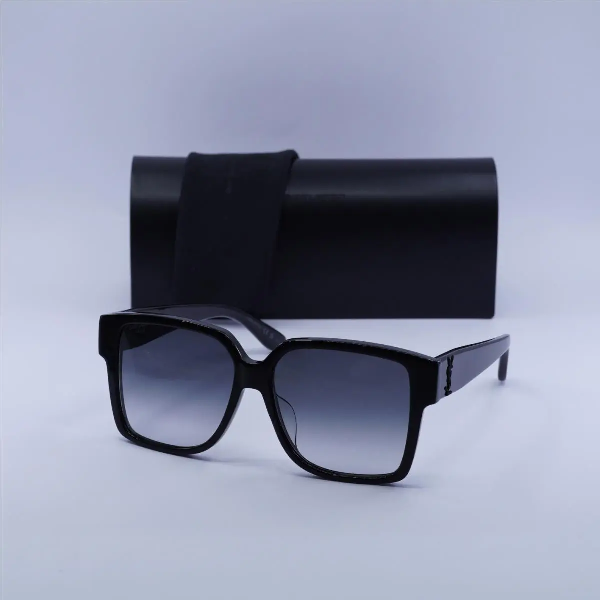 Saint Laurent SL M9/F 002 Shiny Black/grey Gradient 56-15-145 Sunglasses by Yves Saint Laurent