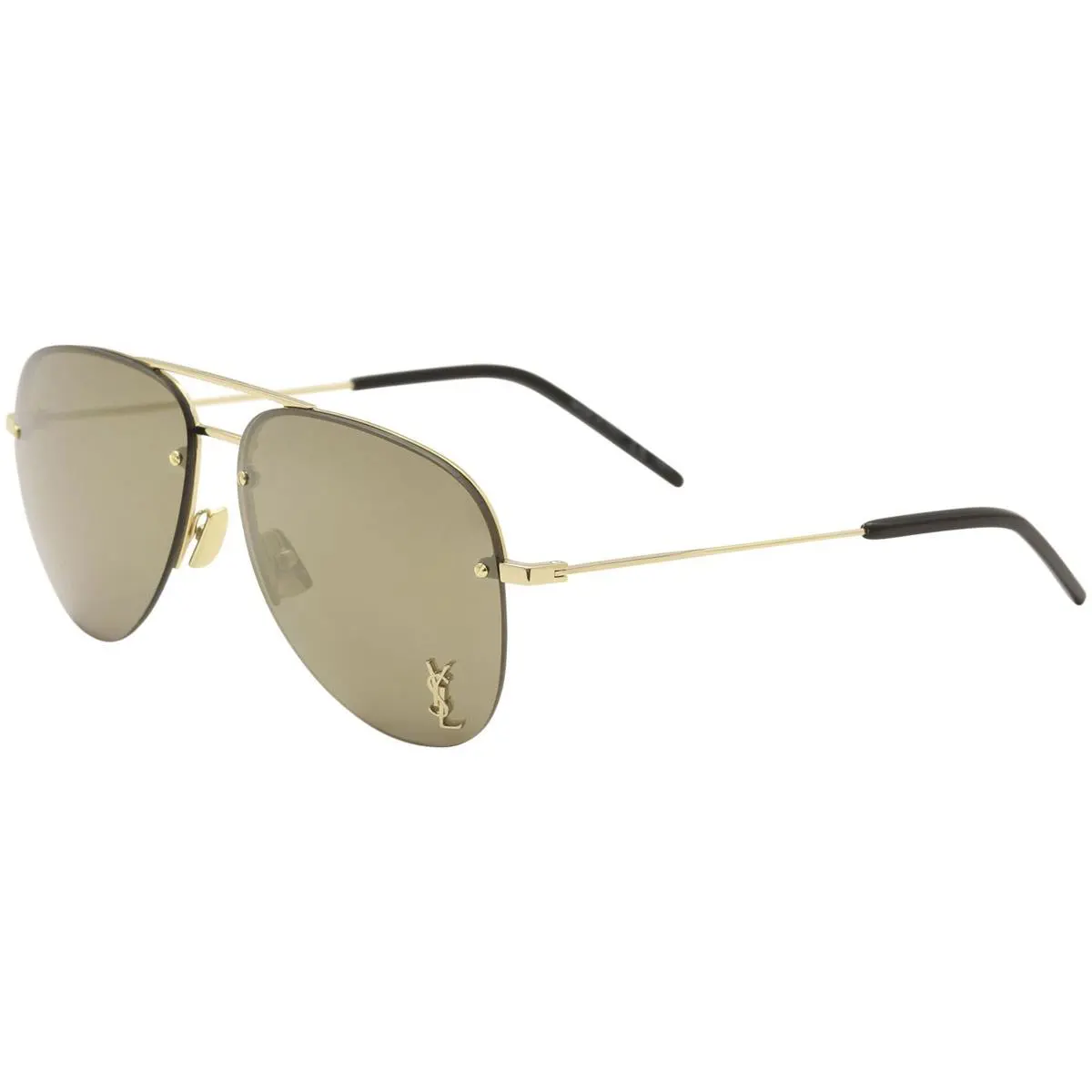 Saint Laurent Men`s Classic 11M 004 Gold/black Pilot Sunglasses by Yves Saint Laurent