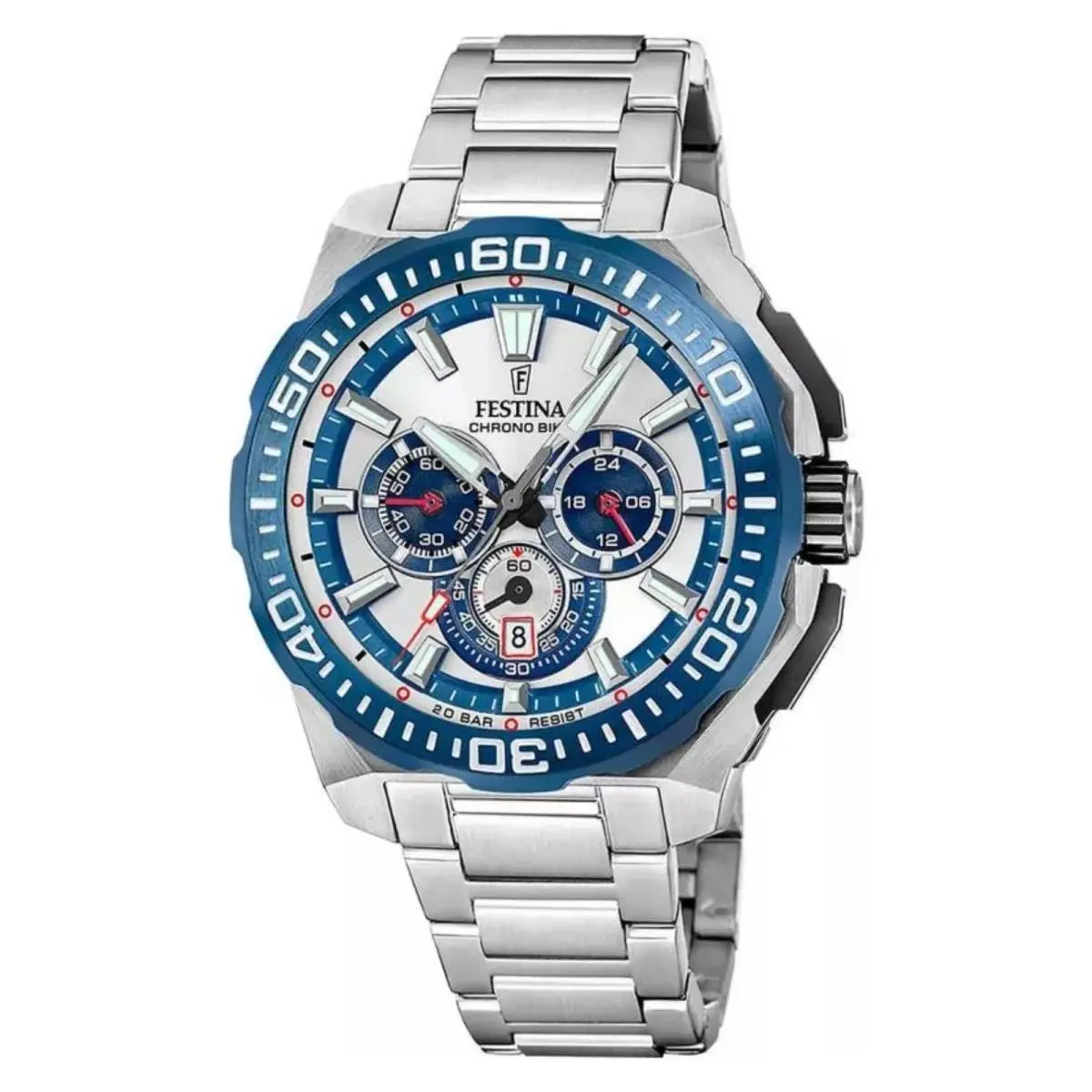 Watch Festina F20724/1 Chrono Bike Man 46mm Stainless Steel
