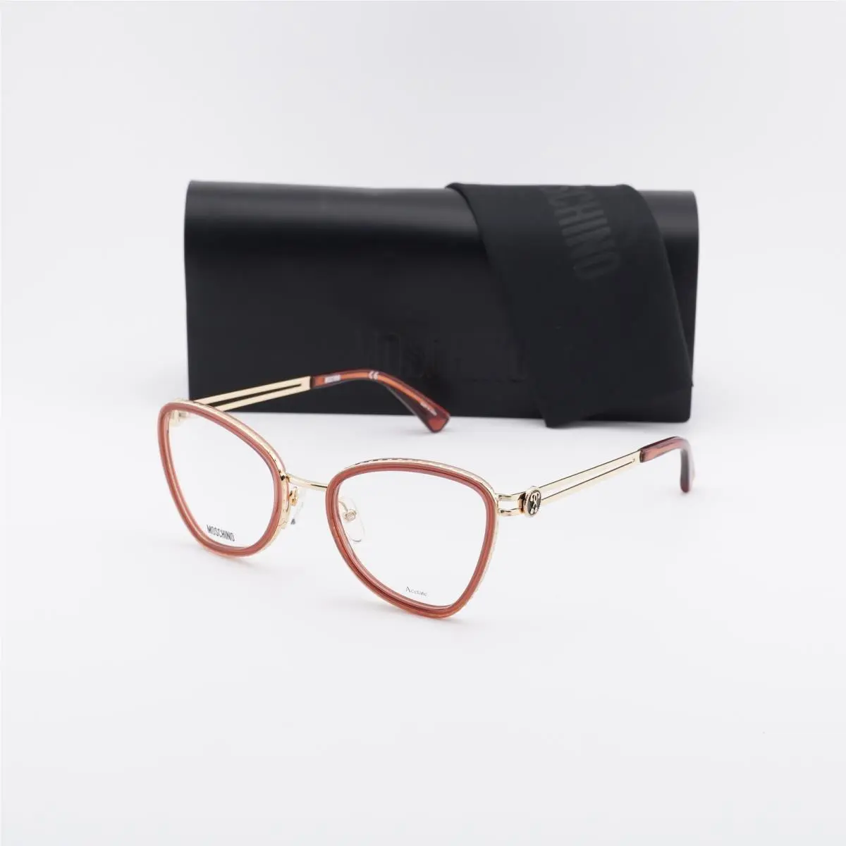 Moschino MOS584 0LHF 00 Burgundy 52mm Eyeglasses - Frame: Burgundy, Lens: Clear Demo Lenses, code: 0LHF00