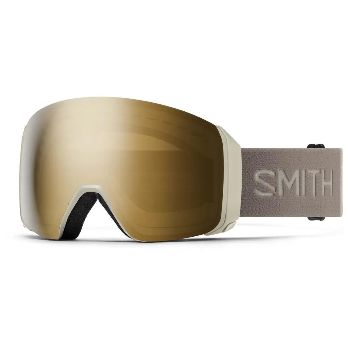 Smith 4D Mag XL Snow Goggles Chalk Chromapop Sun Black Gold Lens + Bonus