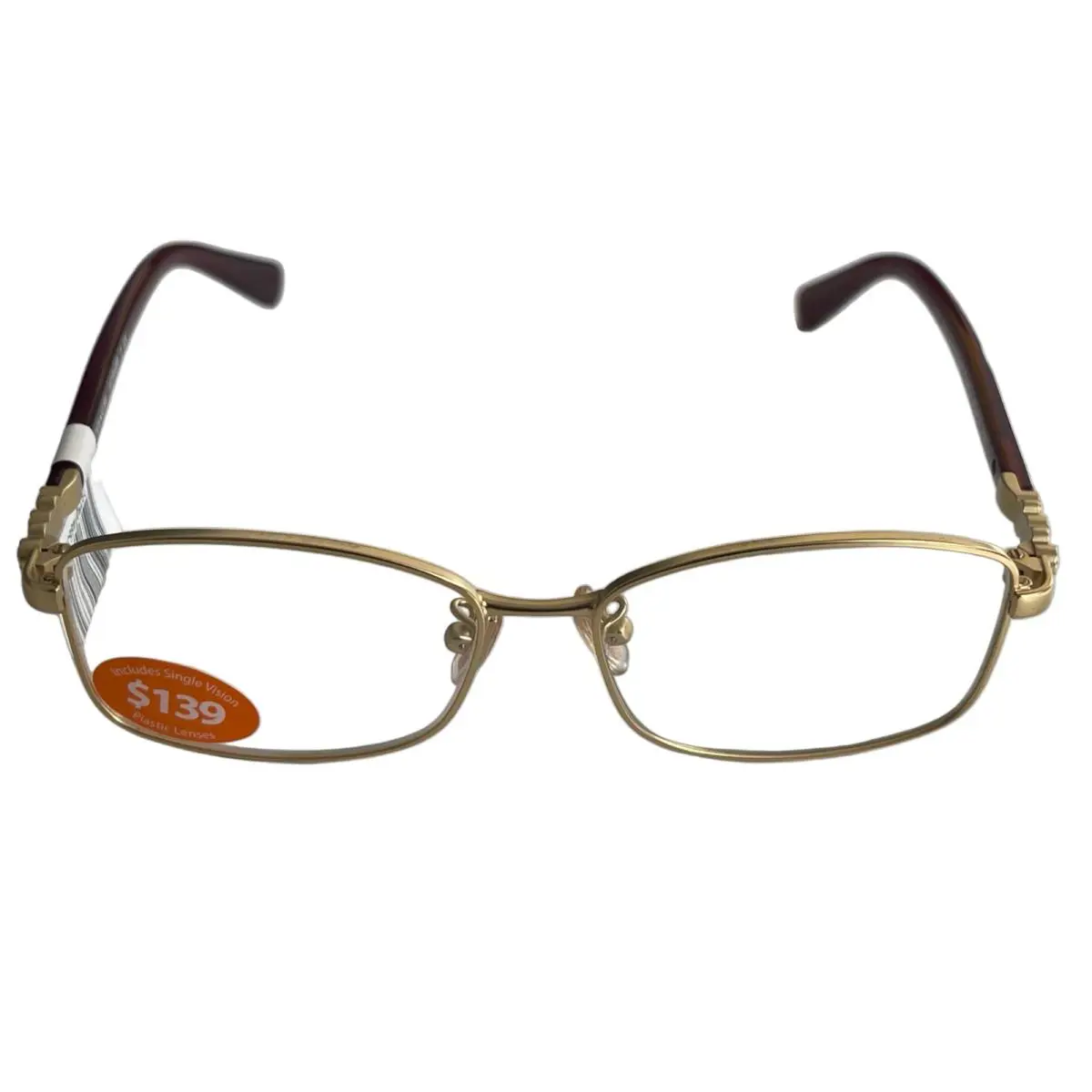 Coach Womens Eyeglasses Gold Black Cherry 9277 Size 51-14-135