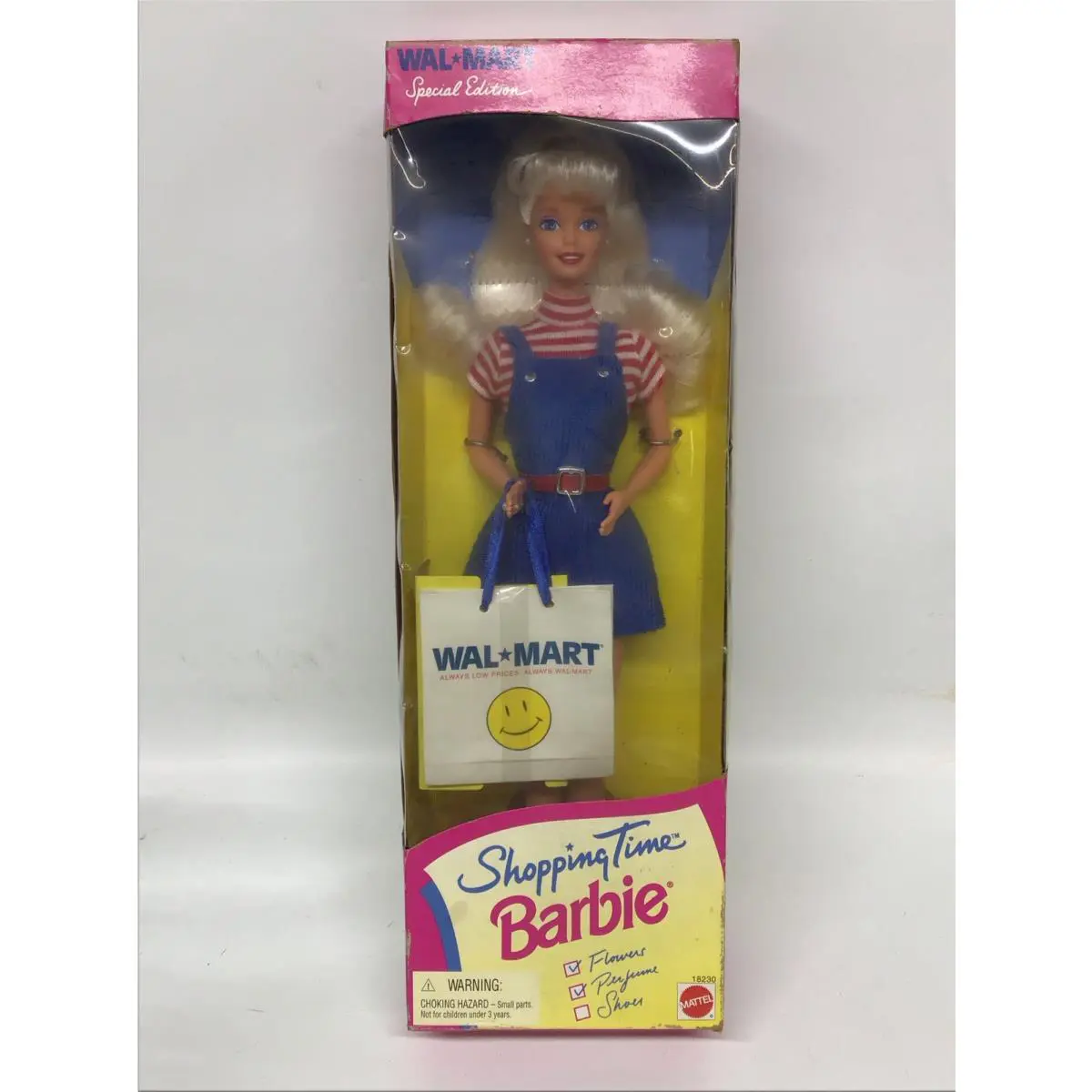 Vintage Nos Mattel Shopping Time Barbie Wal Mart Special Edition 18230
