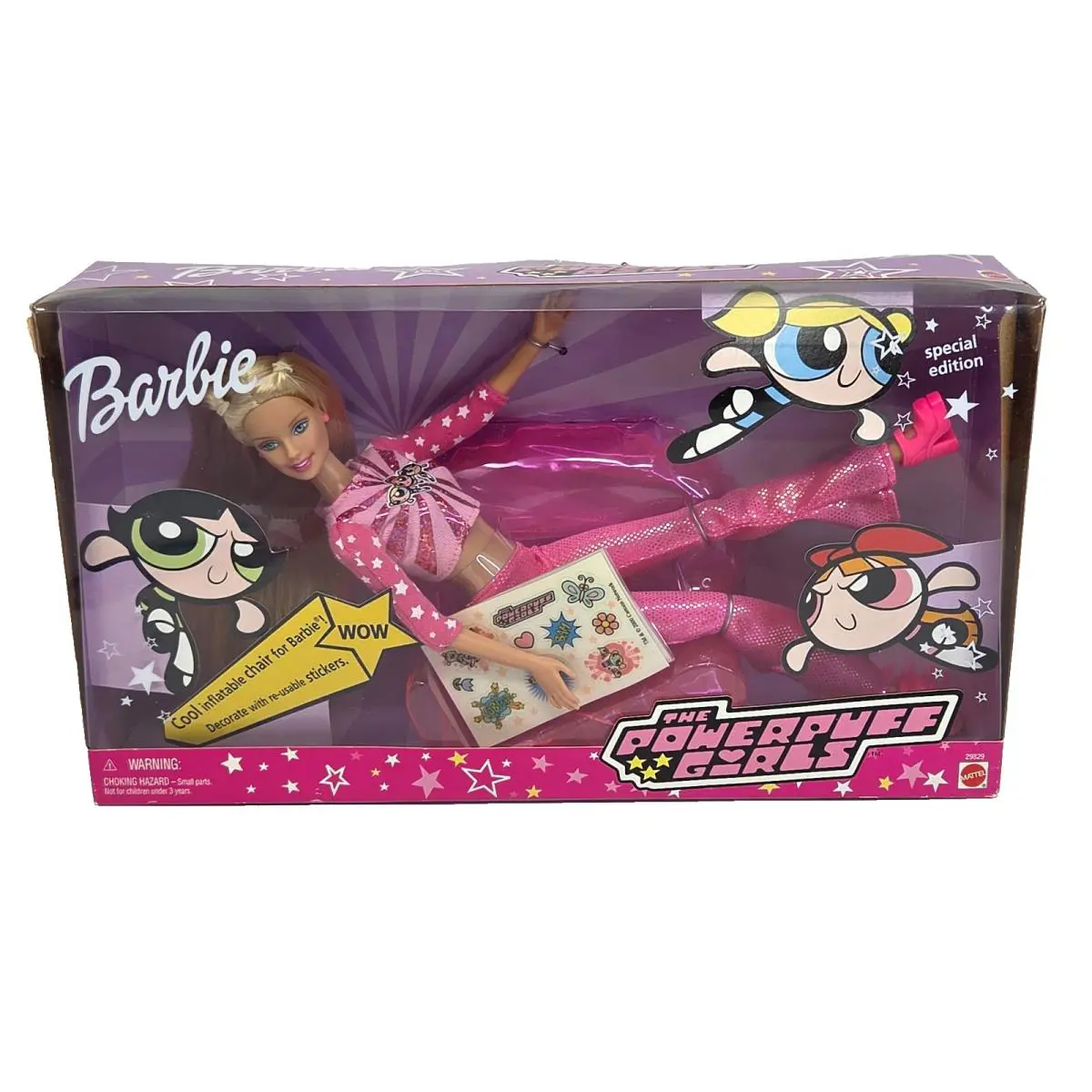 The Powerpuff Girls Barbie Doll Stickers Mattel 2000 29829