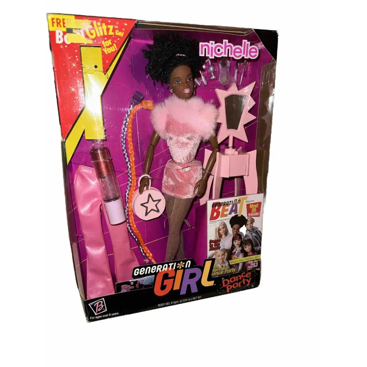 1999 Generation Girl Nichelle Africa American Doll Dance Party Barbie Mattel