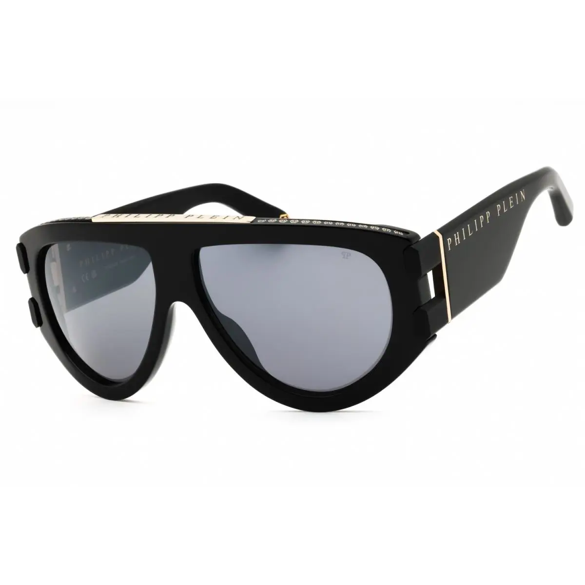 Philipp Plein SPP127M-700G-60 Sunglasses Size 60mm 145mm 13mm Black Unisex - Frame: black, Lens: grey
