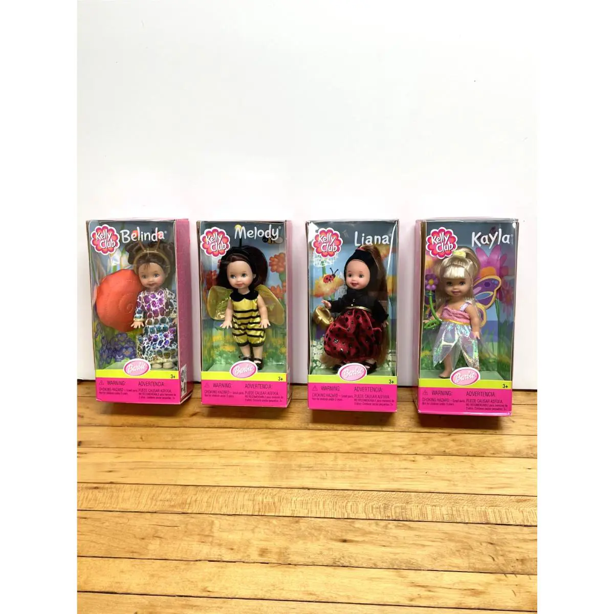 Barbie Kelly Dolls - 4 Dress Ups - Bee Butterfly Snail Ladybug - Mib - Nrfb