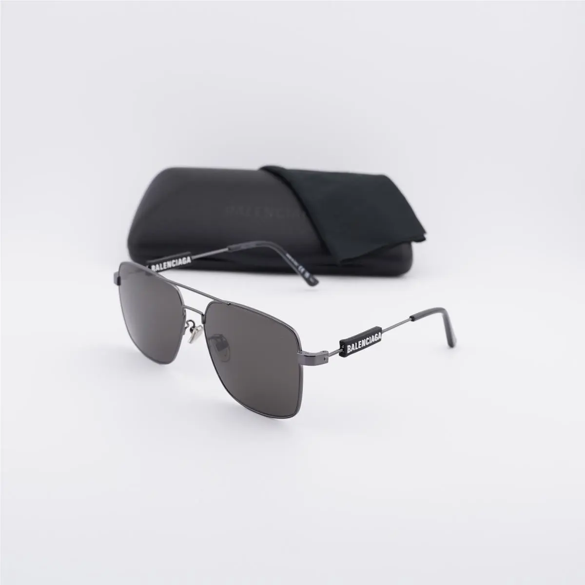 BB0116SA 001 Dark Ruthenium/black 59-15-141 Sunglasses by Balenciaga