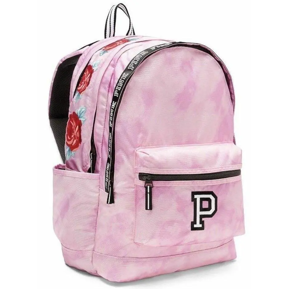Victoria`s Secret Pink Campus Backpack Laptop Travel Book Bag Tote Rare Gift