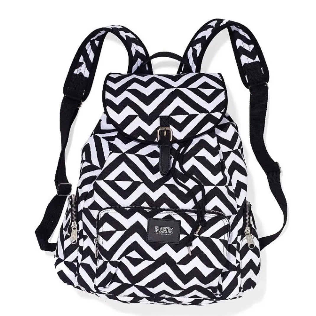 Victoria s Secret Pink Canvas Backpack School Travel Bag Tote Rare Great Gift