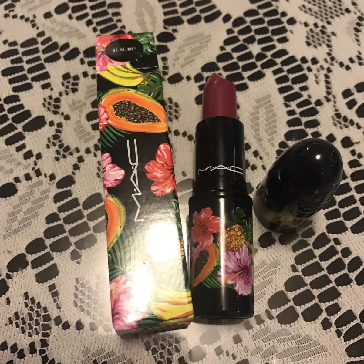 Mac Satin Lipstick SI SI ME Mac Fruity Juicy Collection Discontinue