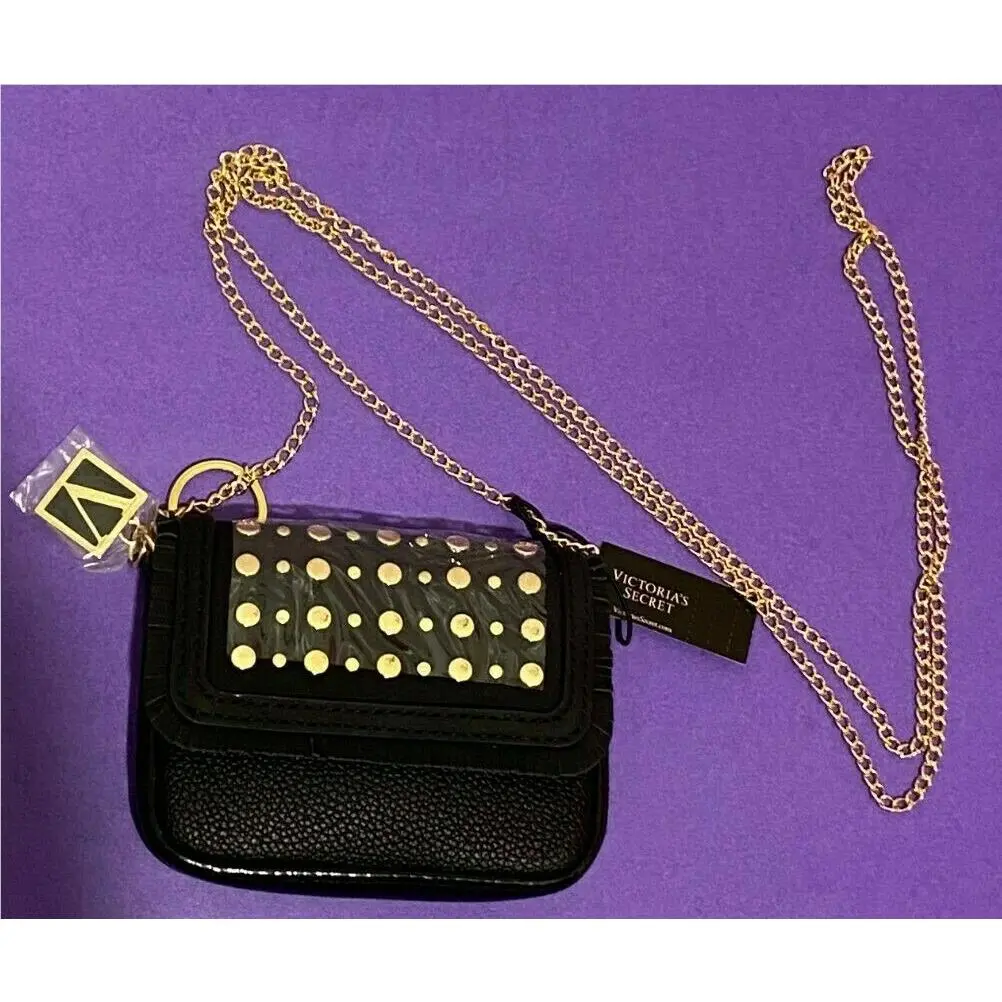 Victoria`s Secret Black Lily Micro Shoulder Crossbody Bag