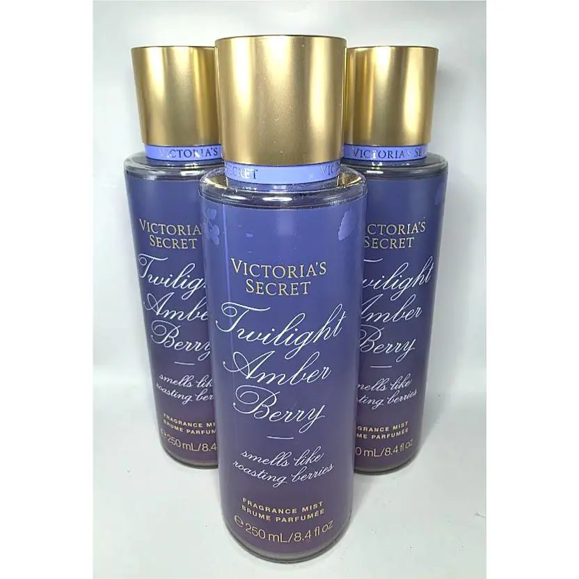 Victoria`s Secret Twilight Amber Berry Body Mist 8.4 FL OZ Each 3