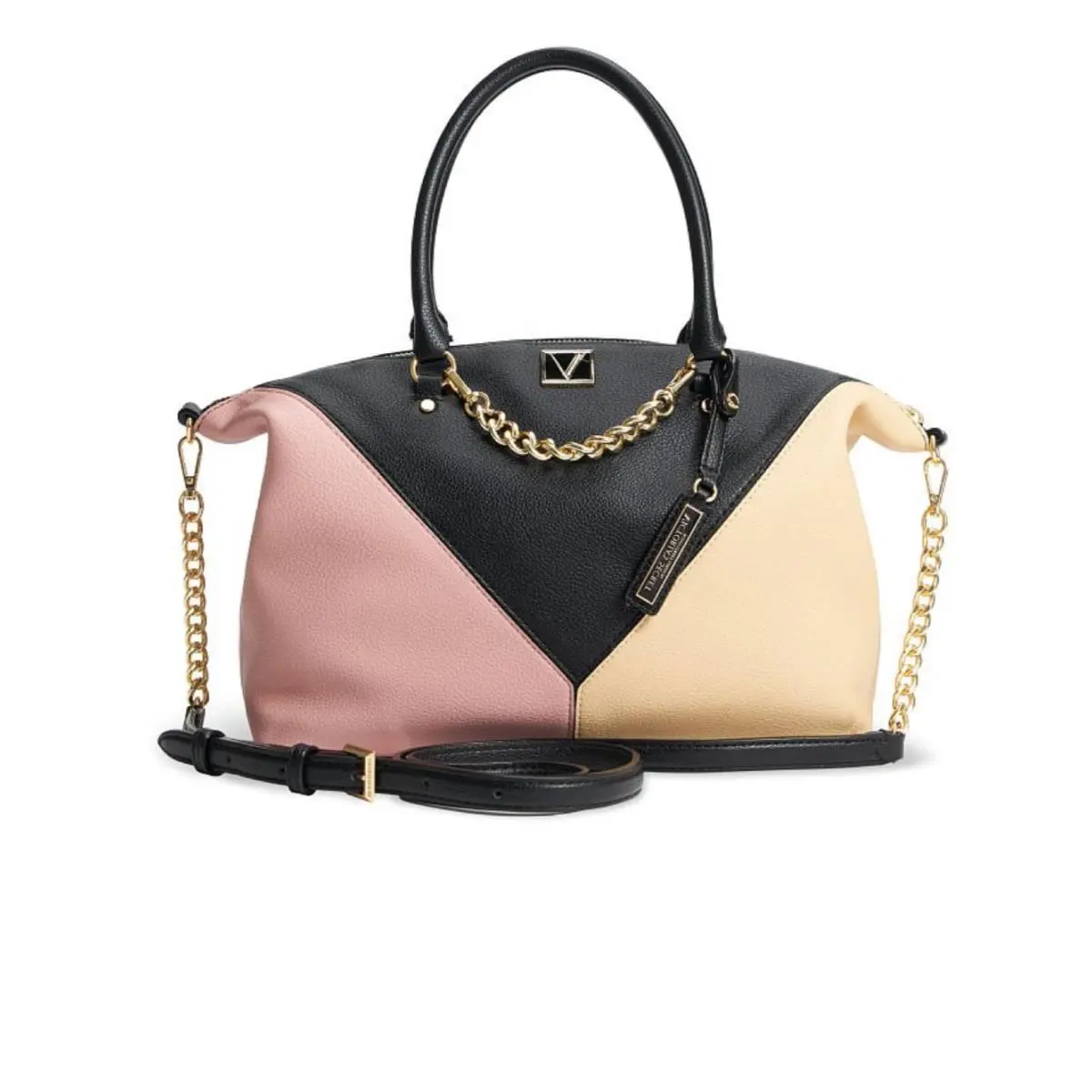 Victoria`s Secret The Victoria Slouchy Satchel in Blush Colorblock