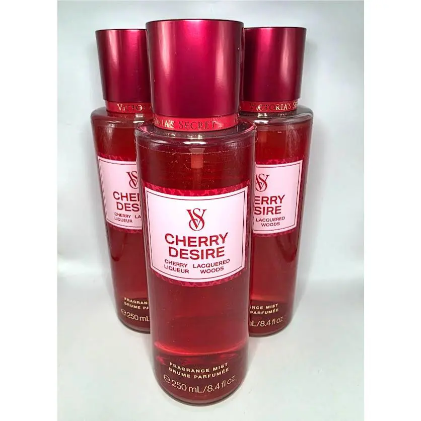 Victoria`s Secret Cherry Desire Body Mist 8.4 FL OZ Each 3