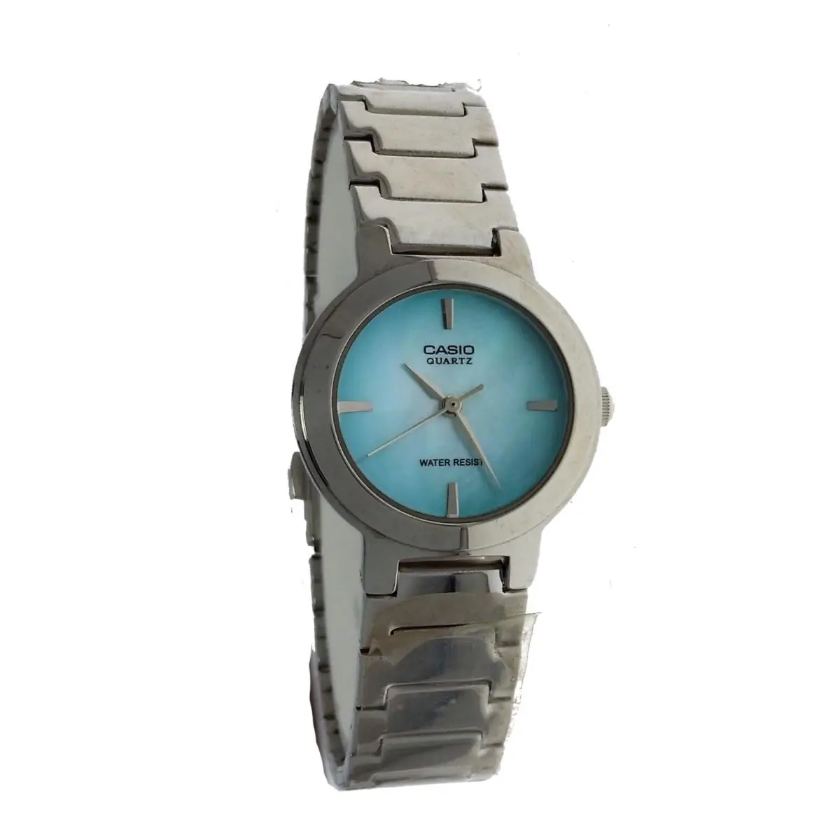 Casio Ladies Blue Mother Of Pearl Dial Dome Metal Wristwatch Watch LTP1191A 3C2D