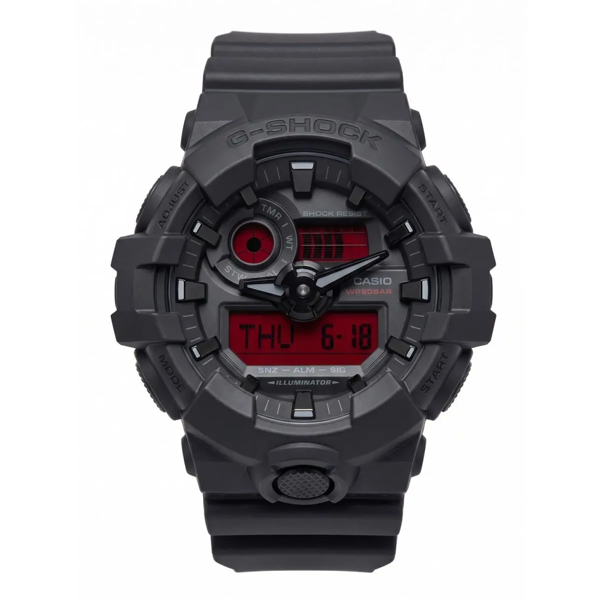 Casio G-shock GA700BBR-1ACR Red Black Analog-digital Watch