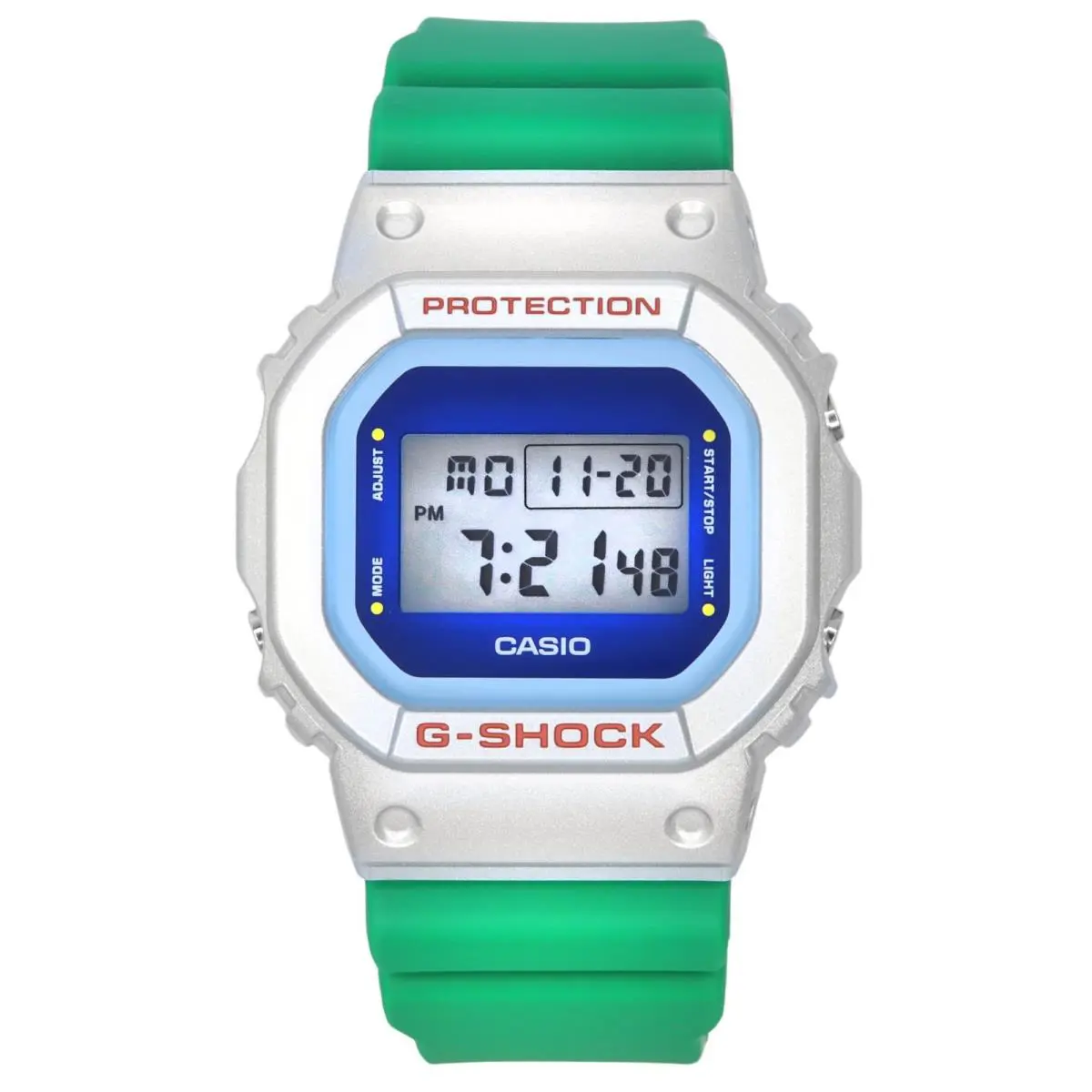 G-shock Green Resin Strap Sports Quartz 200M Men`s Watch DW-5600EU-8A3 by Casio