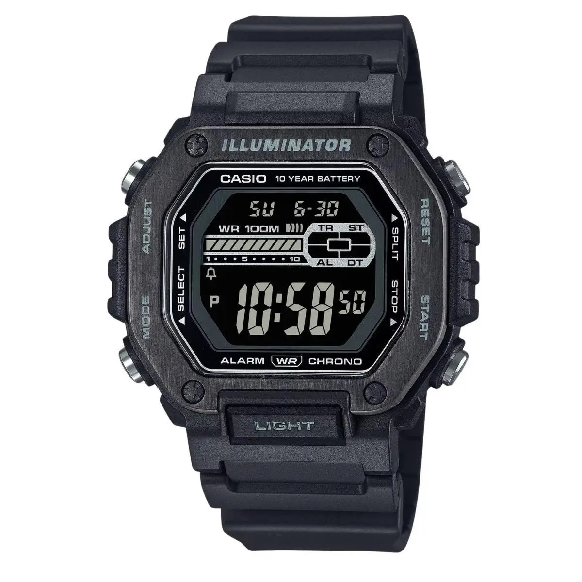 Casio Standard Digital Blue Dial Sports Quartz 100M Men`s Watch MWD-110HB-1BV