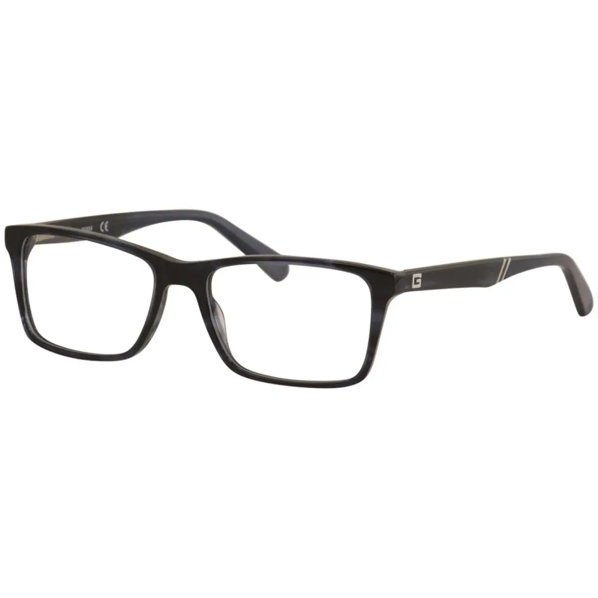 Guess GU1954 092 Black Blue Marble Rectangular Eyeglasses Frames Mens 55-17-145