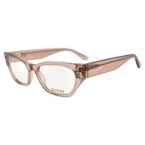 Guess GU2967 057 Women`s Eyeglasses Frames Cat Eye 51-16-145 Beige Crystal