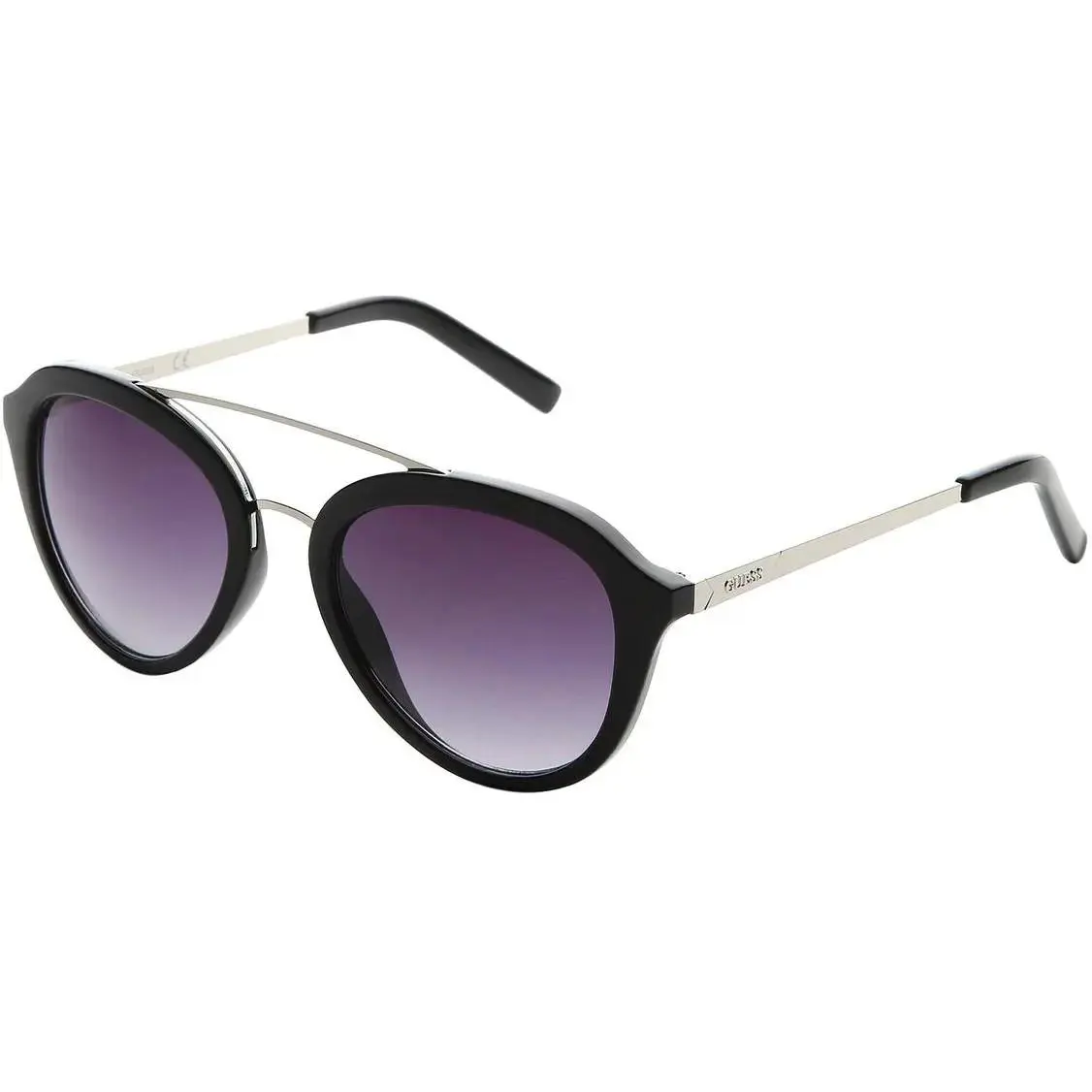 Guess GF0310 01B Black Silver Sunglasses 54mm/New/Authentic