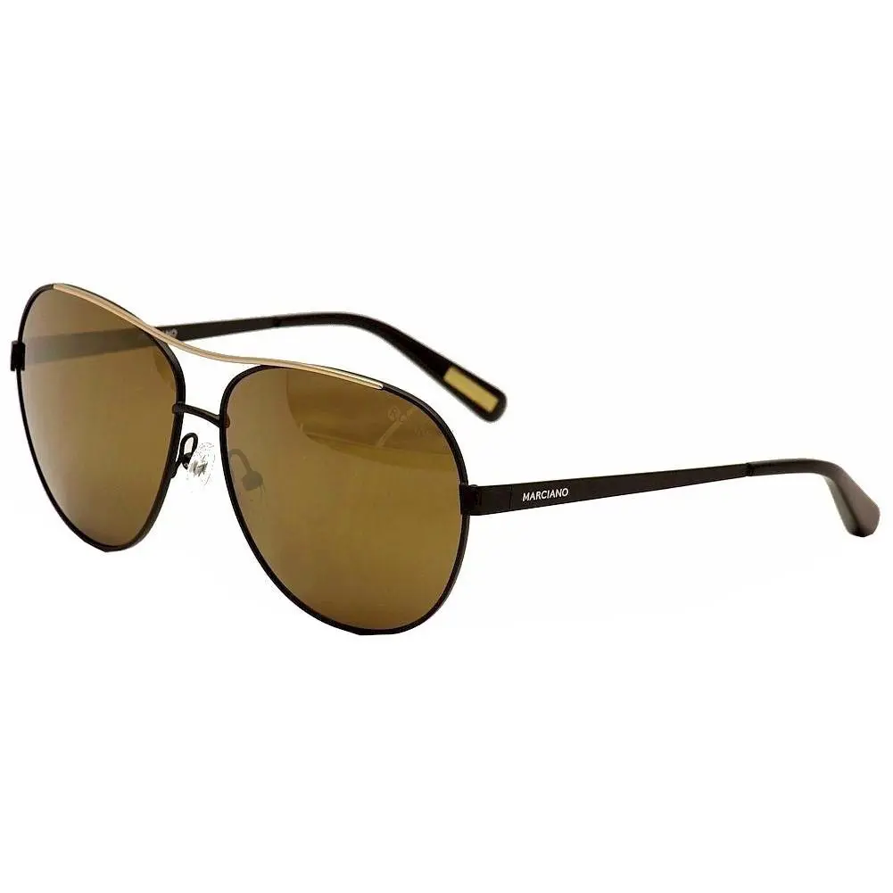 Guess By Marciano Women`s GM726 GM/726 BLK-6F Black Pilot Sunglasses 52mm