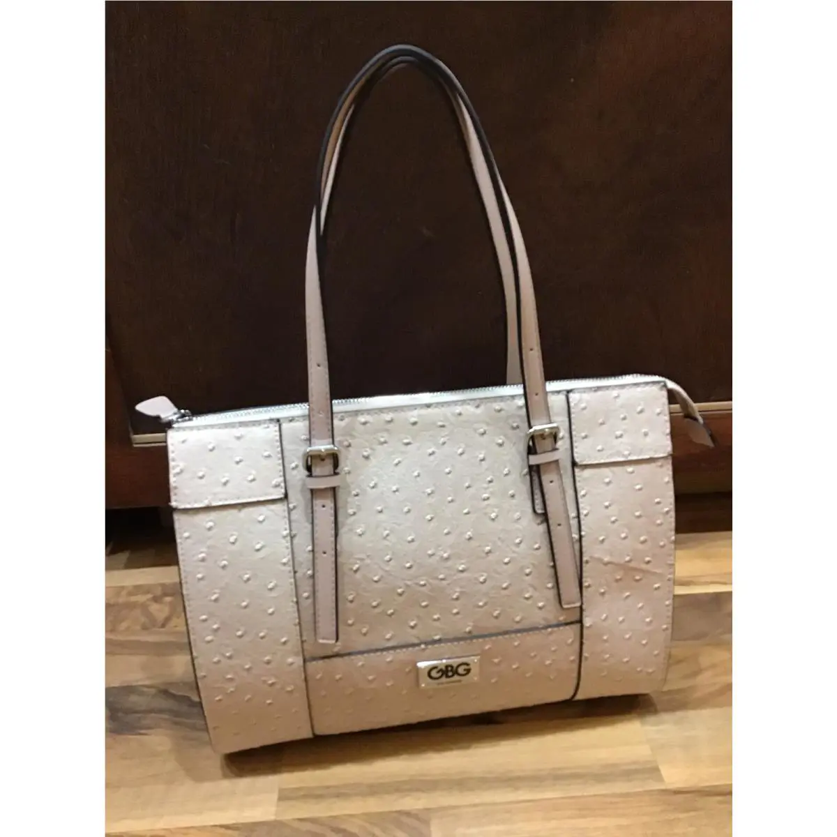Gbg Los Angeles Tote - Textured Blush Spacious - Cicely Ostrich by Guess