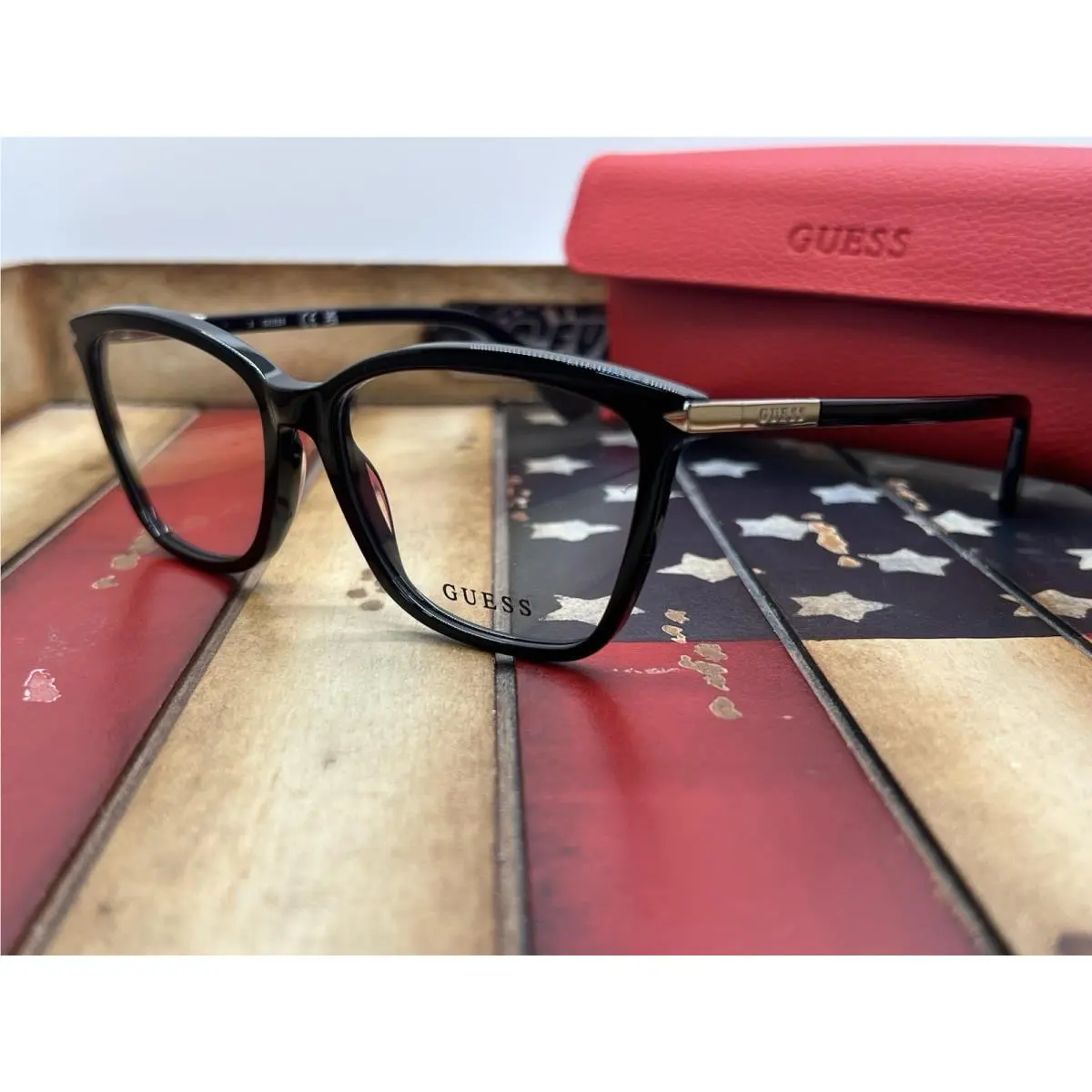 Guess GU2880/V 001 54mm Black Eyeglasses Option To Add RX