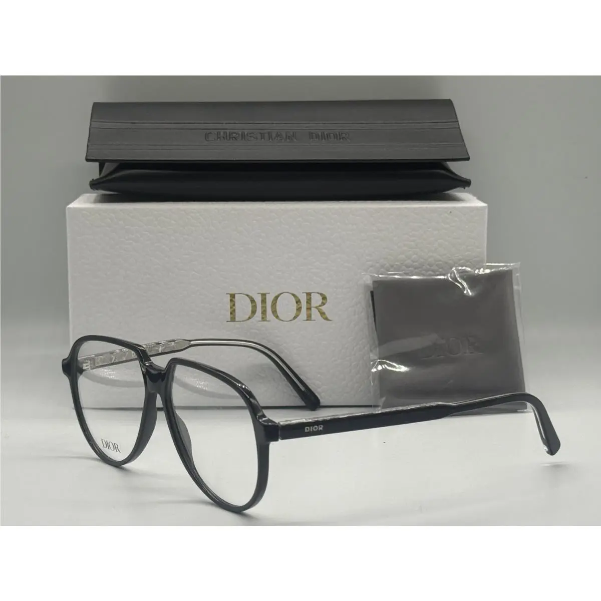Christian  Indior O A1I 1000 Black Eyeglasses 58-13 by Dior
