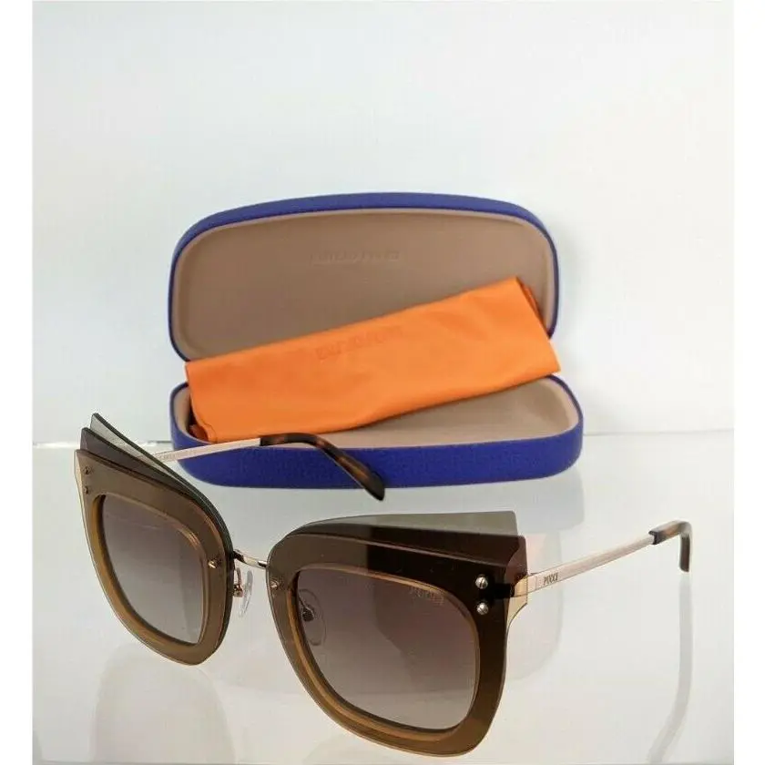 Emilio Pucci Sunglasses EP 105 47F Brown Gold EP105 66mm